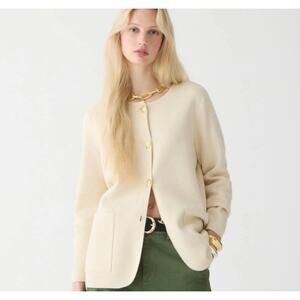 New J.Crew Giselle 4 Button Sweater Blazer W/Pockets XXL old money quiet luxury